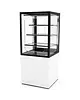 SAYL Neutrale Vitrine | INTEGRA | Wit/Zwart | 4 Niveaus | Zelfbediening | Wielen (Geremd) | 600x600x1400(h)mm 