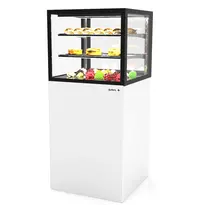 SAYL Koelvitrine | INTEGRA | Wit/Zwart | +2°C/+6°C | Geforceerd | 3 Niveaus | Touchscreen | Wielen (Geremd) | 600x600x1400(h)mm