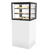 SAYL Warmhoudvitrine | INTEGRA | Wit/Zwart | 60°C/70°C | Geventileerd | 3 Niveaus | Zelfbediening | 1.05kW (230V) | Touchscreen | Wielen (Geremd) | 600x600x1400(h)mm