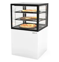 SAYL Warmhoudvitrine | INTEGRA | Wit/Zwart | 60°C/70°C | Geventileerd | 3 Niveaus | Zelfbediening | 1.05kW (230V) | Touchscreen | Wielen (Geremd) | 600x600x1100(h)mm