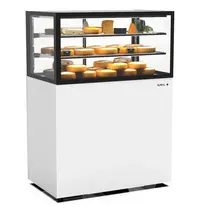 SAYL Koelvitrine | INTEGRA | Wit/Zwart | +2°C/+6°C | Geforceerd | 3 Niveaus | Vochtigheid Instelbaar | Wielen (Geremd) | 1000x600x1400(h)mm