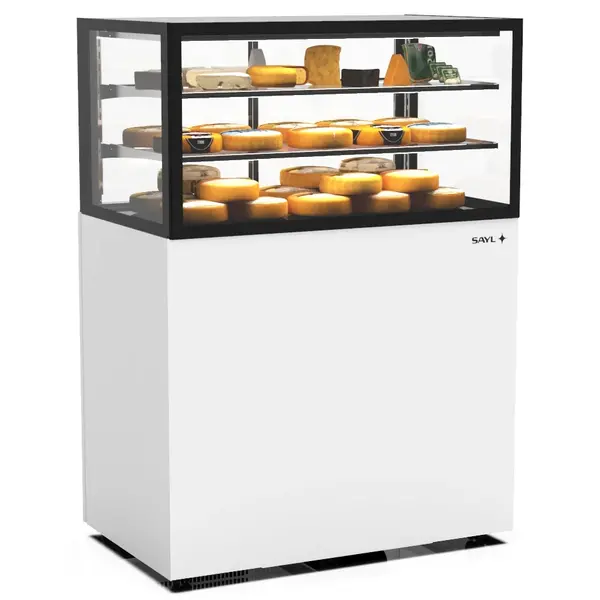 Koelvitrine | INTEGRA | Wit/Zwart | +2°C/+6°C | Geforceerd | 3 Niveaus | Vochtigheid Instelbaar | Wielen (Geremd) | 1000x600x1400(h)mm