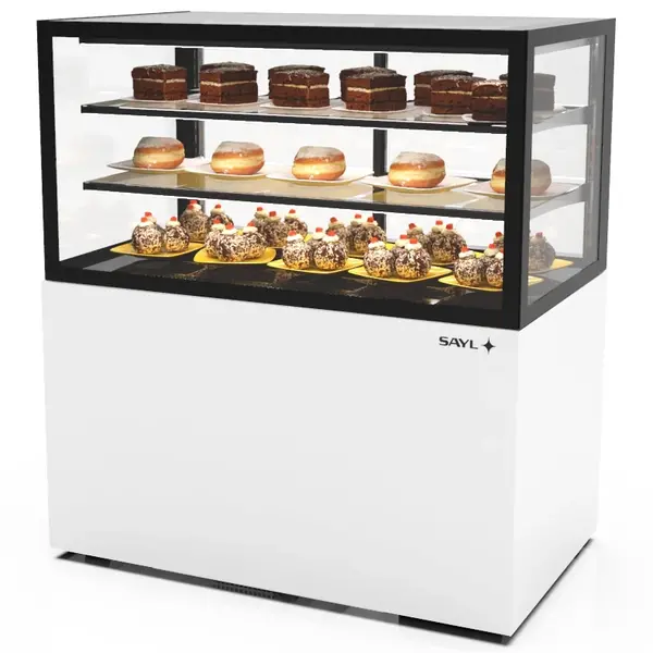 Koelvitrine | INTEGRA | Wit/Zwart | +2°C/+6°C | Geforceerd | 3 Niveaus | Touchscreen | Wielen (Geremd) | 1000x600x1100(h)mm