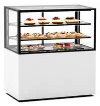 SAYL Koelvitrine | INTEGRA | Wit/Zwart | +2°C/+6°C | Geforceerd | 3 Niveaus | Touchscreen | Wielen (Geremd) | 1000x600x1100(h)mm
