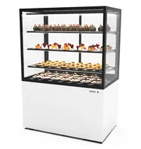 SAYL Koelvitrine | INTEGRA | Wit/Zwart | +2°C/+6°C | Geforceerd | 4 Niveaus | Touchscreen | Wielen (Geremd) | 1000x600x1400(h)mm