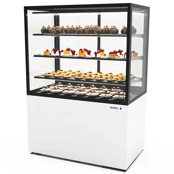 Koelvitrine | INTEGRA | Wit/Zwart | +2°C/+6°C | Geforceerd | 4 Niveaus | Touchscreen | Wielen (Geremd) | 1000x600x1400(h)mm