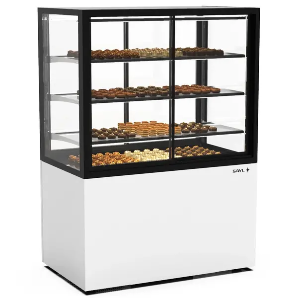 Koelvitrine | INTEGRA | Wit/Zwart | +2°C/+6°C | Geforceerd | 4 Niveaus | Zelfbediening | Vochtigheid Instelbaar | Wielen (Geremd) | 1000x600x1400(h)mm