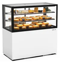 SAYL Koelvitrine | INTEGRA | Wit/Zwart | +2°C/+6°C | Geforceerd | 3 Niveaus | Vochtigheid Instelbaar | Wielen (Geremd) | 1000x600x1100(h)mm 