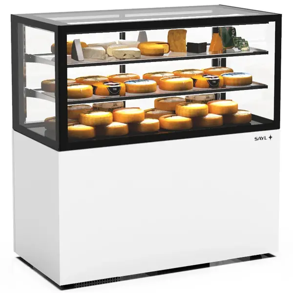 Koelvitrine | INTEGRA | Wit/Zwart | +2°C/+6°C | Geforceerd | 3 Niveaus | Vochtigheid Instelbaar | Wielen (Geremd) | 1000x600x1100(h)mm