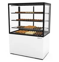 SAYL Koelvitrine | INTEGRA | Wit/Zwart | +2°C/+6°C | Geforceerd | 4 Niveaus | Vochtigheid Instelbaar | Wielen (Geremd) | 1000x600x1400(h)mm