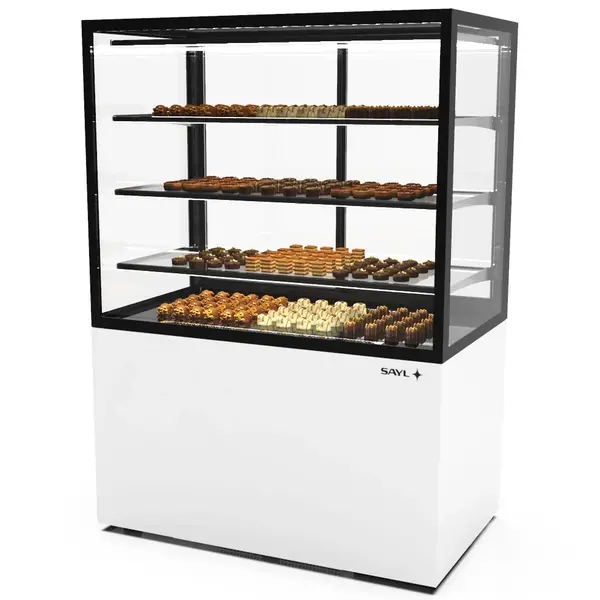 Koelvitrine | INTEGRA | Wit/Zwart | +2°C/+6°C | Geforceerd | 4 Niveaus | Vochtigheid Instelbaar | Wielen (Geremd) | 1000x600x1400(h)mm