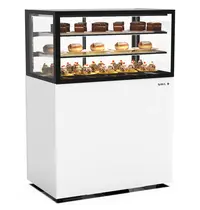 SAYL Koelvitrine | INTEGRA | Wit/Zwart | +2°C/+6°C | Geforceerd | 3 Niveaus | Touchscreen | Wielen (Geremd) | 1000x600x1400(h)mm