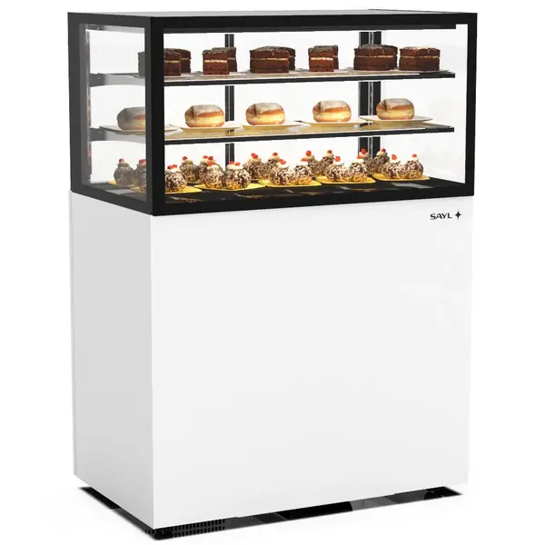 Koelvitrine | INTEGRA | Wit/Zwart | +2°C/+6°C | Geforceerd | 3 Niveaus | Touchscreen | Wielen (Geremd) | 1000x600x1400(h)mm