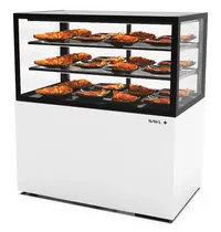SAYL Warmhoudvitrine | INTEGRA | Wit/Zwart | 60°C/70°C | Geventileerd | 3 Niveaus | 1.05kW (230V) | Touchscreen | Wielen (Geremd) | 1000x600x1100(h)mm