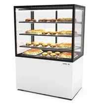 SAYL Warmhoudvitrine | INTEGRA | Wit/Zwart | 60°C/70°C | Geventileerd | 4 Niveaus | 1.55kW (230V) | Touchscreen | Wielen (Geremd) | 1000x600x1400(h)mm