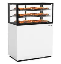 SAYL Warmhoudvitrine | INTEGRA | Wit/Zwart | 60°C/70°C | Geventileerd | 3 Niveaus | 1.05kW (230V) | Touchscreen | Wielen (Geremd) | 1000x600x1400(h)mm