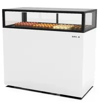 SAYL Koelvitrine | INTEGRA | Wit/Zwart | +2°C/+6°C | Geforceerd | 1 Niveau | Vochtigheid Instelbaar | Wielen (Geremd) | 1200x600x1150(h)mm 