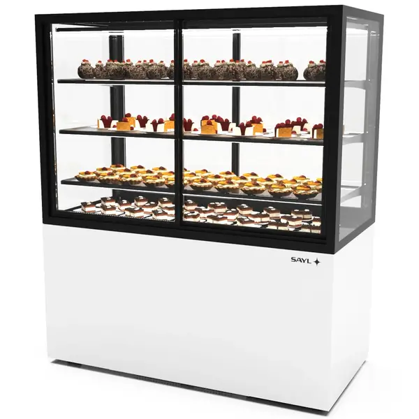 Koelvitrine | INTEGRA | Wit/Zwart | +2°C/+6°C | Geforceerd | 4 Niveaus | Zelfbediening | Touchscreen | Wielen (Geremd) | 1200x600x1400(h)mm