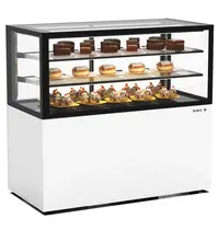 SAYL Koelvitrine | INTEGRA | Wit/Zwart | +2°C/+6°C | Geforceerd | 3 Niveaus | Touchscreen | Wielen (Geremd) | 1200x600x1100(h)mm