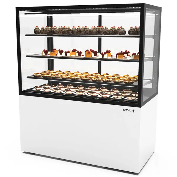 Koelvitrine | INTEGRA | Wit/Zwart | +2°C/+6°C | Geforceerd | 4 Niveaus | Touchscreen | Wielen (Geremd) | 1200x600x1400(h)mm