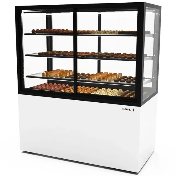 Koelvitrine | INTEGRA | Wit/Zwart | +2°C/+6°C | Geforceerd | 4 Niveaus | Zelfbediening | Vochtigheid Instelbaar | Wielen (Geremd) | 1200x600x1400(h)mm