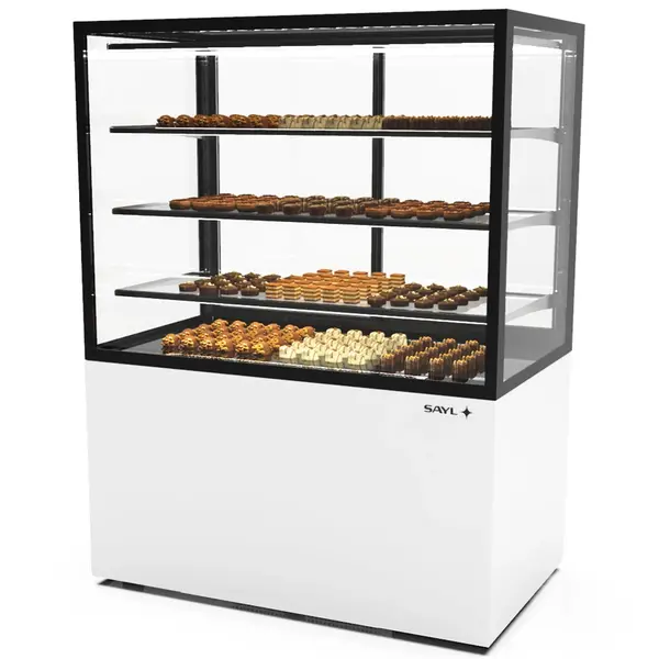 Koelvitrine | INTEGRA | Wit/Zwart | +2°C/+6°C | Geforceerd | 4 Niveaus | Vochtigheid Instelbaar | Wielen (Geremd) | 1200x600x1400(h)mm