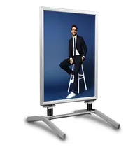 Luxus Stoepbord | SPIDER | Grijs | Kliklijst (A1) | Windbestendig | 670x550x1070(h)mm 