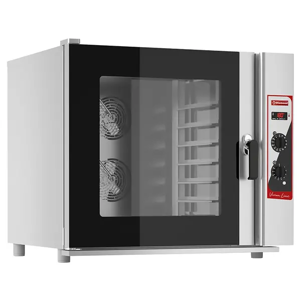 Heteluchtoven | VISION LINE | 6 Niveaus (EN600x400) | Elektrisch | 50°C/260°C | 10.5kW (400V) | Bevochtiging (Automatisch) | 970x920x880(h)mm