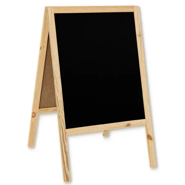 Krijtstoepbord | CLASSIC | Hout | Naturel | 600x450x950(h)mm