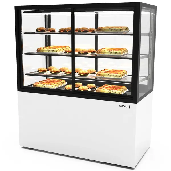 Warmhoudvitrine | INTEGRA | Wit/Zwart | 60°C/70°C | Geventileerd | 4 Niveaus | Zelfbediening | 1.56kW (230V) | Touchscreen | Wielen (Geremd) | 1200x600x1400(h)mm
