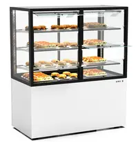 SAYL Warmhoudvitrine | INTEGRA | Wit/Zwart | 60°C/70°C | Geventileerd | 4 Niveaus | Zelfbediening | 1.05kW (230V) | Touchscreen | Wielen (Geremd) | 1200x600x1400(h)mm