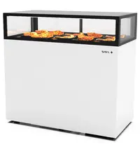 SAYL Warmhoudvitrine | INTEGRA | Wit/Zwart | 60°C/70°C | Geventileerd | 1 Niveau | 1.05kW (230V) | Touchscreen | Wielen (Geremd) | 1200x600x1150(h)mm