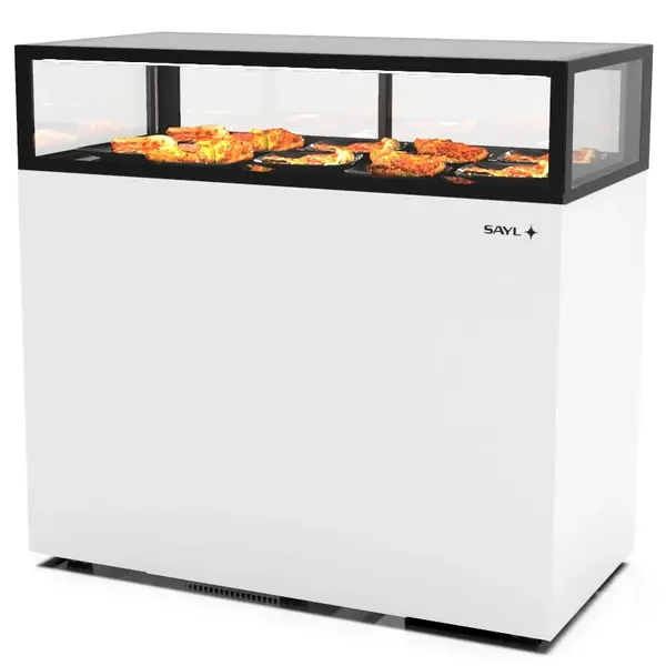 Warmhoudvitrine | INTEGRA | Wit/Zwart | 60°C/70°C | Geventileerd | 1 Niveau | 1.05kW (230V) | Touchscreen | Wielen (Geremd) | 1200x600x1150(h)mm