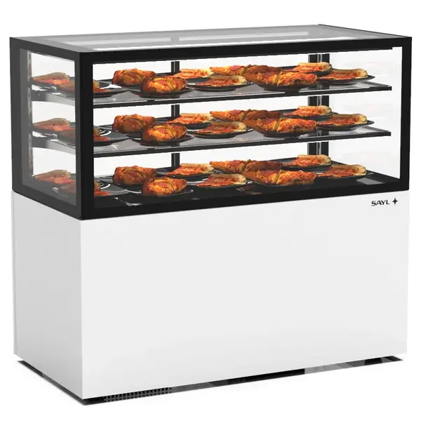 Warmhoudvitrine | INTEGRA | Wit/Zwart | 60°C/70°C | Geventileerd | 3 Niveaus | 1.05kW (230V) | Touchscreen | Wielen (Geremd) | 1200x600x1100(h)mm
