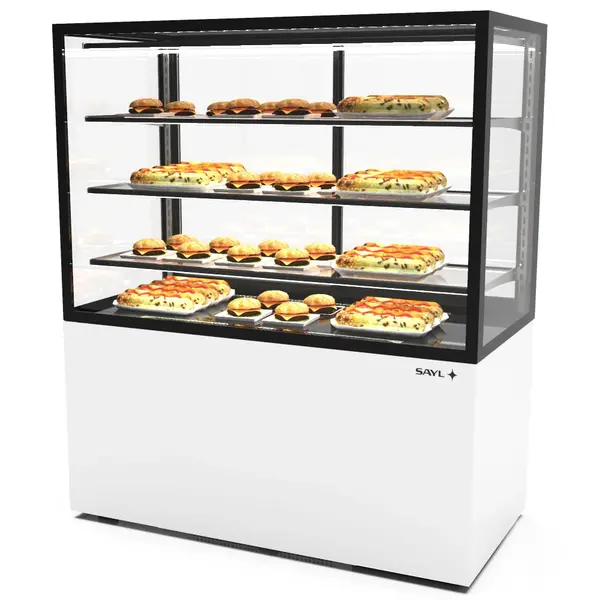 Warmhoudvitrine | INTEGRA | Wit/Zwart | 60°C/70°C | Geventileerd | 4 Niveaus | 1.56kW (230V) | Touchscreen | Wielen (Geremd) | 1200x600x1400(h)mm