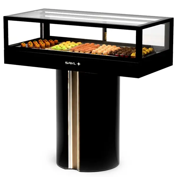 Koelvitrine | INTEGRA T | Zwart | +2°C/+6°C | Geforceerd | 1 Niveau | Touchscreen | 1200x600x1200(h)mm