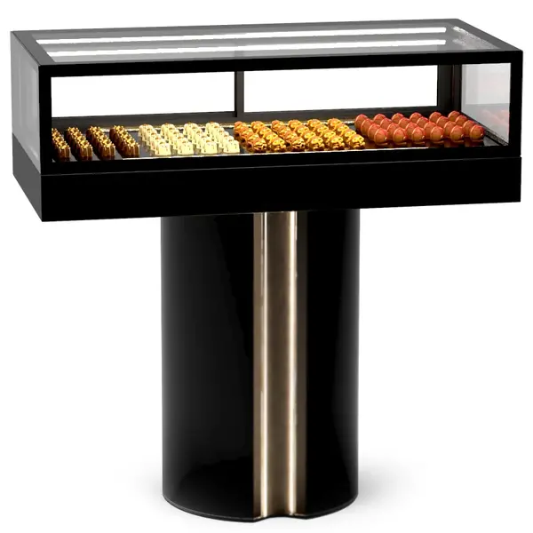 Koelvitrine | INTEGRA T | Zwart | +2°C/+6°C | Geforceerd | 1 Niveau | Touchscreen | 1200x600x1200(h)mm