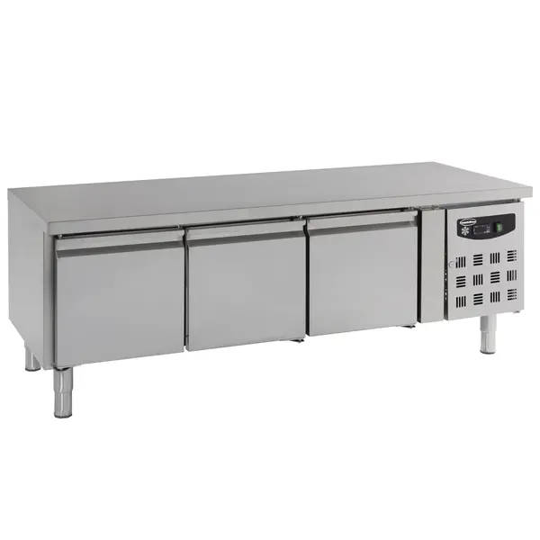 Koelwerkbank | Laag Model | 260L | 3 Deuren (1/1 GN) | +2°C/+8°C | Geforceerd | 1600x700x650(h)mm