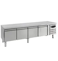 CombiSteel Koelwerkbank | Laag Model | 402L | 4 Deuren (1/1 GN) | +2°C/+8°C | Geforceerd | 2000x700x650(h)mm