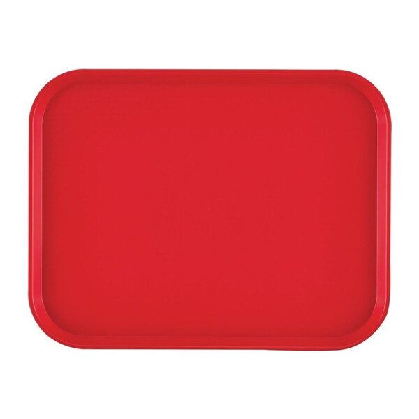 Dienblad | Polypropyleen | Rood | Antislip | Stapelbaar | 410x300x19(h)mm