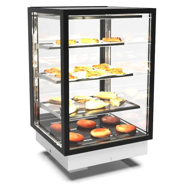 Drop-In Warmhoudvitrine | INTEGRA | Zwart | 60°C/70°C | Geventileerd | 4 Niveaus | 0.53kW (230V) | 600x600x815/980(h)mm