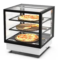 SAYL Drop-In Warmhoudvitrine | INTEGRA | Zwart | 60°C/70°C | Geventileerd | 3 Niveaus | 0.53kW (230V) | 600x600x515/680(h)mm 