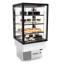 SAYL Drop-In Koelvitrine | INTEGRA | Zwart | +6°C/+10°C | Geforceerd | 4 Niveaus | Zelfbediening | Touchscreen | 600x600x815/1155(h)mm 