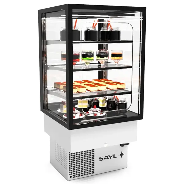 Drop-In Koelvitrine | INTEGRA | Zwart | +6°C/+10°C | Geforceerd | 4 Niveaus | Zelfbediening | Touchscreen | 600x600x815/1155(h)mm