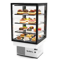 SAYL Drop-In Koelvitrine | INTEGRA | Zwart | +2°C/+6°C | Geforceerd | 4 Niveaus | Touchscreen | 600x600x815/1155(h)mm 