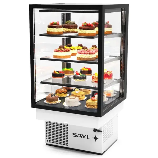 Drop-In Koelvitrine | INTEGRA | Zwart | +2°C/+6°C | Geforceerd | 4 Niveaus | Touchscreen | 600x600x815/1155(h)mm