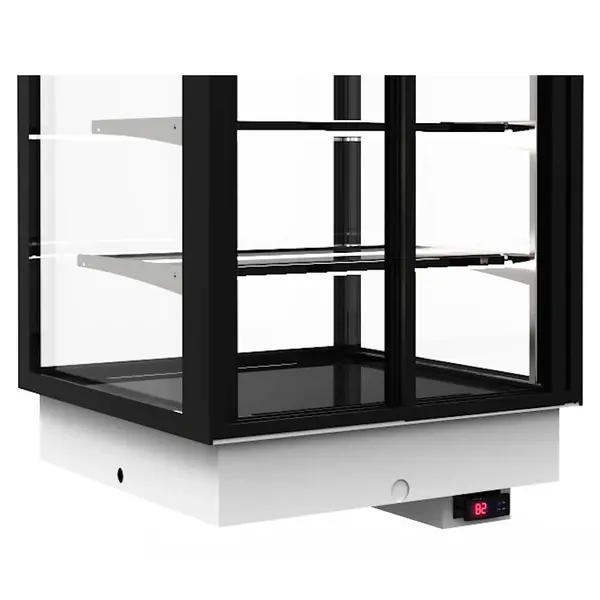 Drop-In Warmhoudvitrine | INTEGRA | Zwart | 60°C/70°C | Geventileerd | 4 Niveaus | Zelfbediening | 1.06kW (230V) | 1200x600x815/980(h)mm