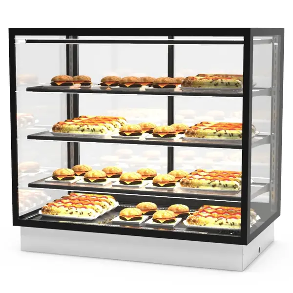 Drop-In Warmhoudvitrine | INTEGRA | Zwart | 60°C/70°C | Geventileerd | 4 Niveaus | 1.05kW (230V) | 1000x600x815/980(h)mm