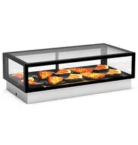 SAYL Drop-In Warmhoudvitrine | INTEGRA | Zwart | 60°C/70°C | Geventileerd | 1 Niveau | 1.05kW (230V) | 1200x600x265/430(h)mm 