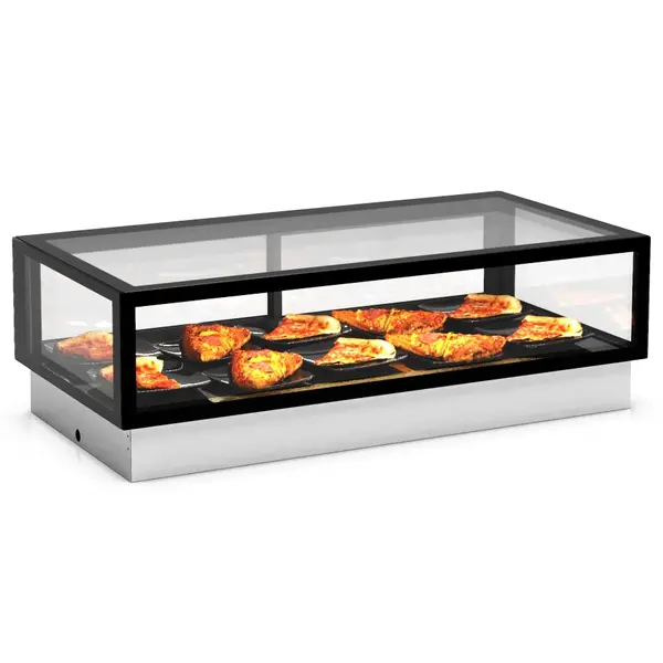 Drop-In Warmhoudvitrine | INTEGRA | Zwart | 60°C/70°C | Geventileerd | 1 Niveau | 1.05kW (230V) | 1200x600x265/430(h)mm